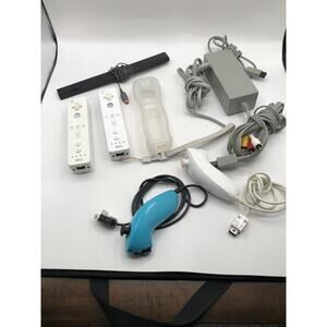 Nintendo Wii Cord Set Power Cord AV Cable Sensor Bar Controllers RCA Inputs